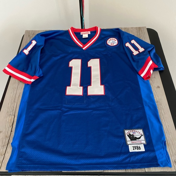 Mitchell & Ness New York Giants #11 Phil Simms Jersey 1986 Throwback 52